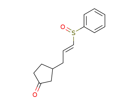 Molecular Structure of 77548-22-2 (1-(3-oxocyclopentyl)-3-phenylsulfinyl-2-(E)-propene)