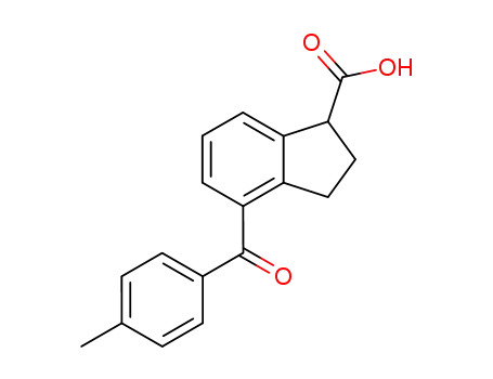 Molecular Structure of 56461-34-8 (4-(4-methylbenzoyl)-1-indancarboxylic acid)