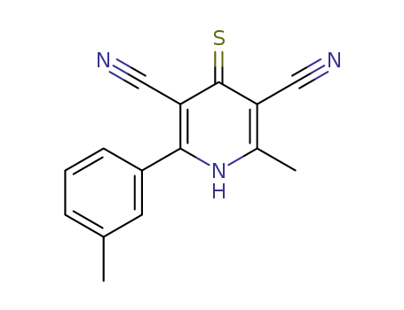 3,5-Pyridinedicarbonitrile,
1,4-dihydro-2-methyl-6-(3-methylphenyl)-4-thioxo-