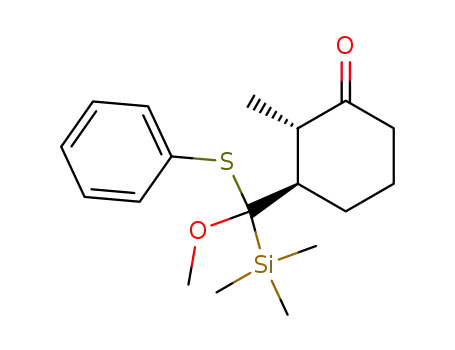 Cyclohexanone, 3-[methoxy(phenylthio)(trimethylsilyl)methyl]-2-methyl-