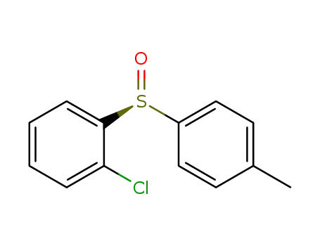Molecular Structure of 20268-16-0 ((R)-(+)-2-chlorophenyl 4-methylphenyl sulfoxide)