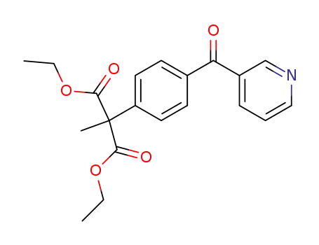Molecular Structure of 52779-62-1 (Propanedioic acid, methyl[4-(3-pyridinylcarbonyl)phenyl]-, diethyl ester)