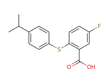 Benzoic acid, 5-fluoro-2-[[4-(1-methylethyl)phenyl]thio]-