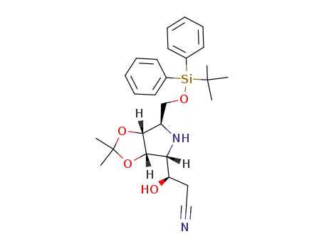 (R)-3-[(3aS,4R,6R,6aR)-6-(tert-Butyl-diphenyl-silanyloxymethyl)-2,2-dimethyl-tetrahydro-[1,3]dioxolo[4,5-c]pyrrol-4-yl]-3-hydroxy-propionitrile