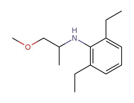 Molecular Structure of 51218-97-4 (Benzenamine, 2,6-diethyl-N-(2-methoxy-1-methylethyl)-)