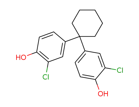 Molecular Structure of 7330-28-1 (Phenol, 4,4'-cyclohexylidenebis[2-chloro-)