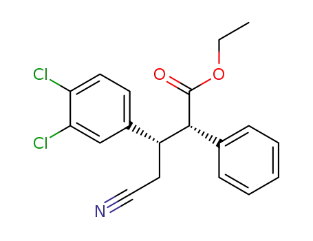 threo-3-(3,4-dichlorophenyl)-4-cyano-2-phenylbutanoate d'ethyle