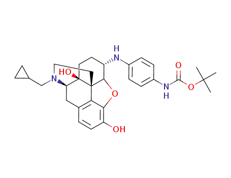 Molecular Structure of 128659-87-0 (N-(6α-naltrexyl)-N'-(tert-butoxycarbonyl)-p-phenylenediamine)