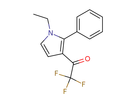 Molecular Structure of 144219-86-3 (1-ethyl-3-trifluoroacetyl-2-phenylpyrrole)