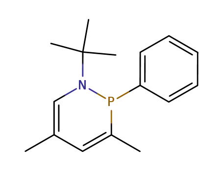 Molecular Structure of 111077-76-0 (1,2-Azaphosphorine,
1-(1,1-dimethylethyl)-1,2-dihydro-3,5-dimethyl-2-phenyl-)