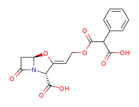 Propanedioic acid, phenyl-,
mono[2-(2-carboxy-7-oxo-4-oxa-1-azabicyclo[3.2.0]hept-3-ylidene)ethyl
] ester