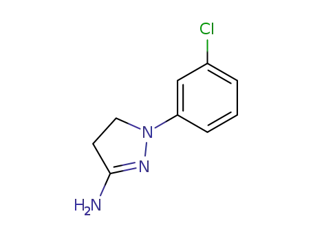 Molecular Structure of 6463-41-8 (1H-Pyrazol-3-amine, 1-(3-chlorophenyl)-4,5-dihydro-)