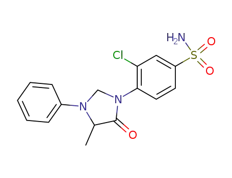 Molecular Structure of 53298-14-9 (3-chloro-4-(4-methyl-5-oxo-3-phenylimidazolidin-1-yl)benzenesulfonamide)