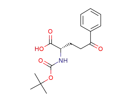 Molecular Structure of 183379-53-5 ((S)-2-((tert-butoxycarbonyl)amino)-5-oxo-5-phenylpentanoic acid)