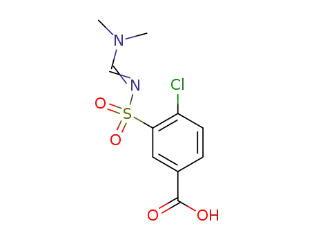 Molecular Structure of 60376-72-9 (Benzoic acid, 4-chloro-3-[[[(dimethylamino)methylene]amino]sulfonyl]-)