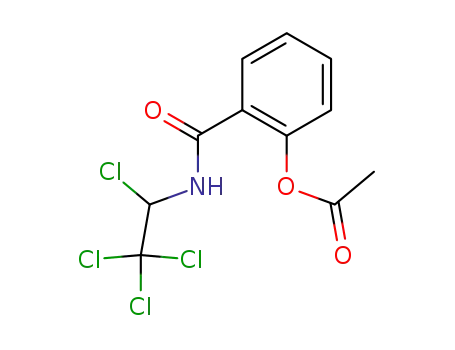 Molecular Structure of 75064-82-3 (Benzamide, 2-(acetyloxy)-N-(1,2,2,2-tetrachloroethyl)-)