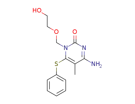 4-amino-1-[(2-hydroxyethoxy)methyl]-5-methyl-6-(phenylsulfanyl)pyrimidin-2(1H)-one