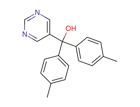 Molecular Structure of 26766-30-3 (Pyrimidin-5-yl-di-p-tolyl-methanol)