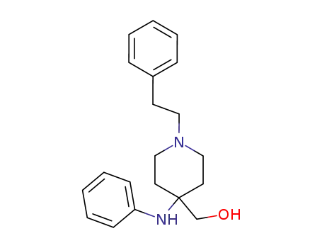 Molecular Structure of 61086-05-3 (4-Piperidinemethanol, 4-(phenylamino)-1-(2-phenylethyl)-)