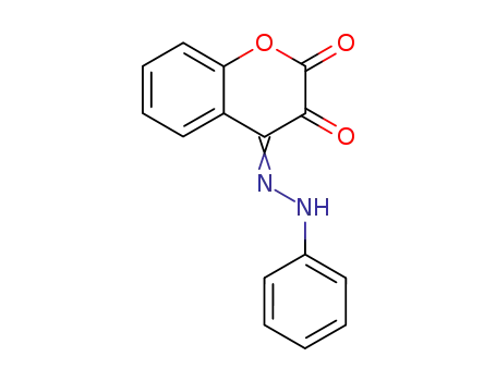 Molecular Structure of 89569-49-3 (2H-1-Benzopyran-2,3,4-trione, 4-(phenylhydrazone))
