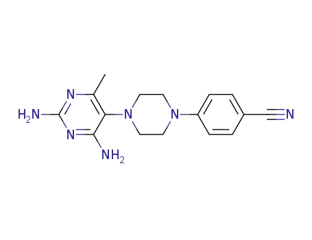Benzonitrile, 4-[4-(2,4-diamino-6-methyl-5-pyrimidinyl)-1-piperazinyl]-