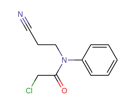 Molecular Structure of 16231-77-9 (2-CHLORO-N-(2-CYANOETHYL)-N-PHENYLACETAMIDE)