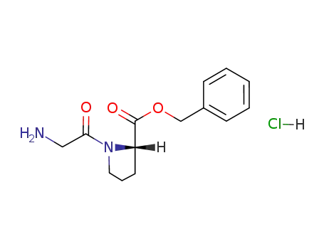 Molecular Structure of 59191-07-0 (L-Proline, 1-glycyl-, phenylmethyl ester, monohydrochloride)
