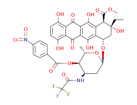 7-O-(4-O-p-Nitrobenzoyl-2,3,6-trideoxy-3-trifluoroacetylamido-α-L-ribo-hexopyranosyl)-ε-isorhodomycinone