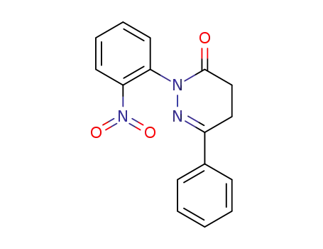 Molecular Structure of 106263-24-5 (3(2H)-Pyridazinone, 4,5-dihydro-2-(2-nitrophenyl)-6-phenyl-)