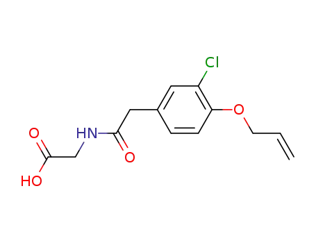 Molecular Structure of 54139-62-7 (2-[[[3-Chloro-4-(2-propenyloxy)phenyl]acetyl]amino]acetic acid)