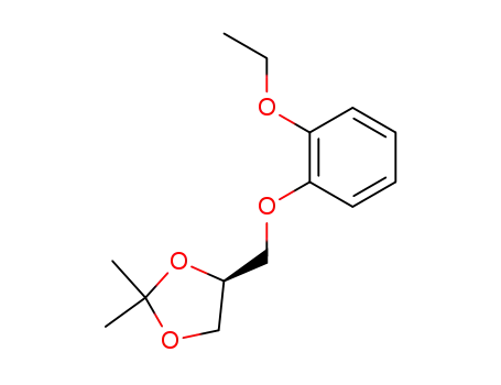 Molecular Structure of 139003-95-5 (1,3-Dioxolane, 4-[(2-ethoxyphenoxy)methyl]-2,2-dimethyl-, (S)-)