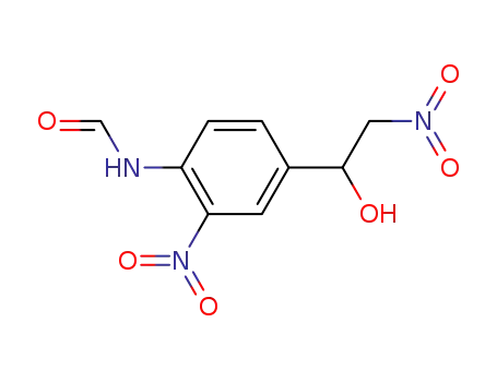 Molecular Structure of 64818-16-2 (Formamide, N-[4-(1-hydroxy-2-nitroethyl)-2-nitrophenyl]-)