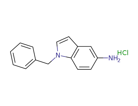 Molecular Structure of 65829-27-8 (1H-Indol-5-amine, 1-(phenylmethyl)-, monohydrochloride)