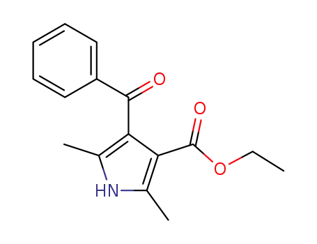 Molecular Structure of 166319-11-5 (ethyl 4-benzoyl-2,5-dimethylpyrrole-3-carboxylate)