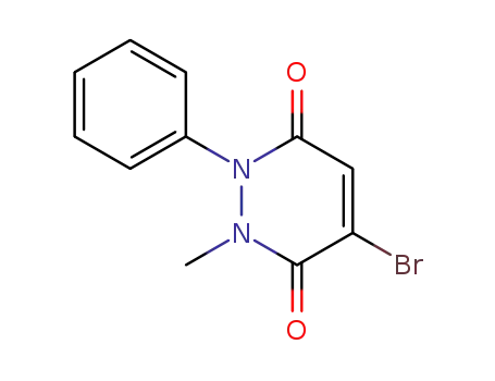 Molecular Structure of 134935-80-1 (3,6-Pyridazinedione, 4-bromo-1,2-dihydro-2-methyl-1-phenyl-)