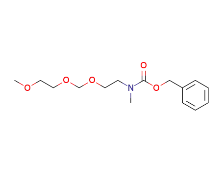 Molecular Structure of 119589-19-4 (2-<<(benzyloxy)carbonyl>methylamino>-1-<(methoxyethoxy)methoxy>ethane)