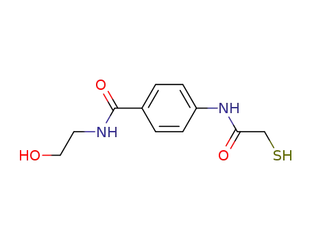 Molecular Structure of 62393-26-4 (Benzamide, N-(2-hydroxyethyl)-4-[(mercaptoacetyl)amino]-)