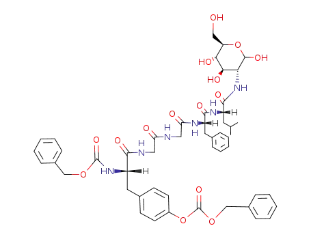 2-<N,O-bis<(benzyloxy)carbonyl>-L-tyrosylglycylglycyl-L-phenylalanyl-L-leucylamino>-2-deoxy-D-glucopyranose