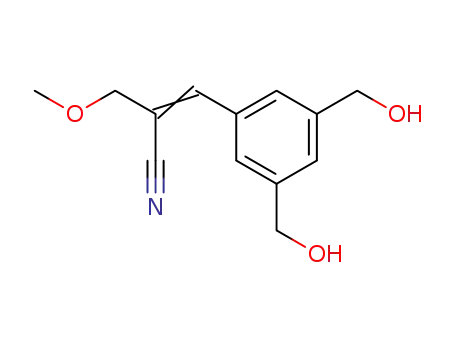 Molecular Structure of 77113-64-5 ((Z)-3-(3,5-Bis-hydroxymethyl-phenyl)-2-methoxymethyl-acrylonitrile)