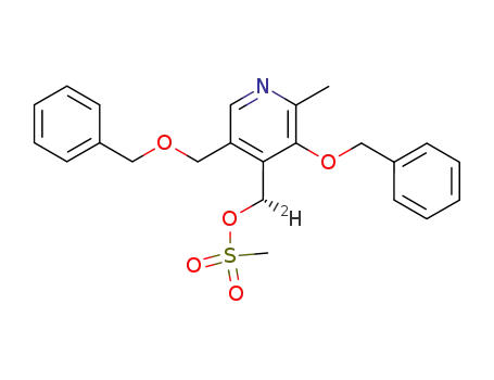 Molecular Structure of 133008-65-8 ((4'S)-<4'-2H1>-3,5'-O-dibenzylpyridox-4'-yl methanesulfonate)