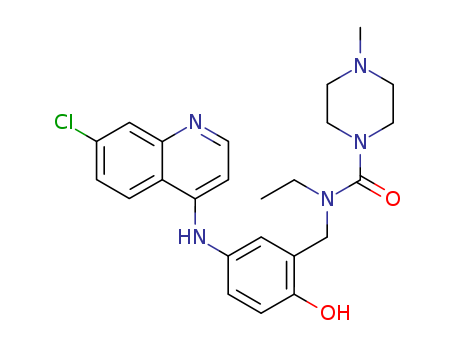 N-[[5-[(7-chloroquinolin-4-yl)amino]-2-hydroxy-phenyl]methyl]-N-ethyl-4-methyl-piperazine-1-carboxamide cas  79352-86-6