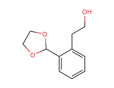 Molecular Structure of 190012-01-2 (Benzeneethanol, 2-(1,3-dioxolan-2-yl)-)