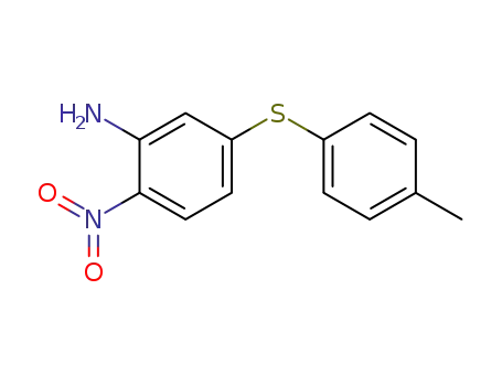 Molecular Structure of 52143-73-4 (Benzenamine, 5-[(4-methylphenyl)thio]-2-nitro-)