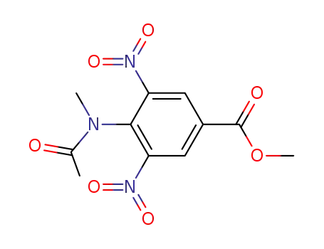 Molecular Structure of 61544-97-6 (Benzoic acid, 4-(acetylmethylamino)-3,5-dinitro-, methyl ester)