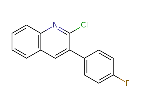 Molecular Structure of 85273-99-0 (Quinoline, 2-chloro-3-(4-fluorophenyl)-)