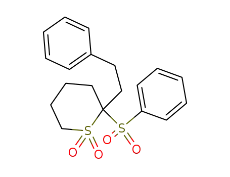 2-phenethyl-2-(phenylsulfonyl)-1-thiacyclohexane S,S-dioxide