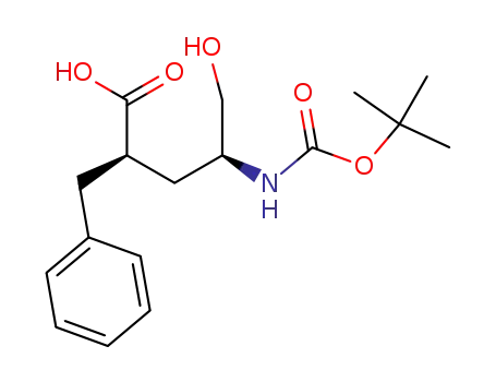 Molecular Structure of 129413-87-2 ((2R,4S)-2-Benzyl-4-tert-butoxycarbonylamino-5-hydroxy-pentanoic acid)