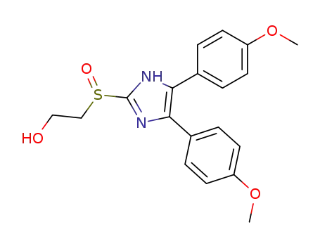 Molecular Structure of 73181-83-6 (4,5-bis(4-methoxyphenyl)-2-(2-hydroxyethylsulfinyl)imidazole)