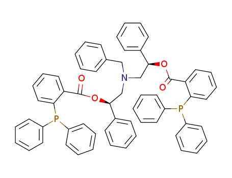 Molecular Structure of 138517-58-5 ((-)-3-aza-3-benzyl-1(R),5(R)-dihydroxy-1,5-bis-O-<2'-(diphenylphosphino)benzoyl>-1,5-diphenylpentane)