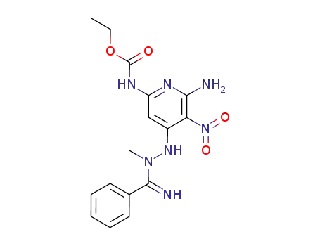ethyl <6-amino-4-(2-benzimidoyl-2-methylhydrazino)-5-nitropyridin-2-yl>carbamate